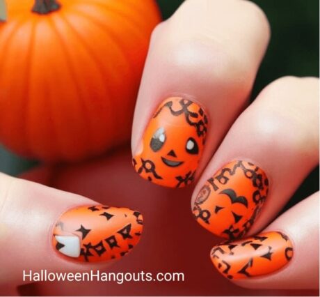 Halloween Pumpkin Nails OPx